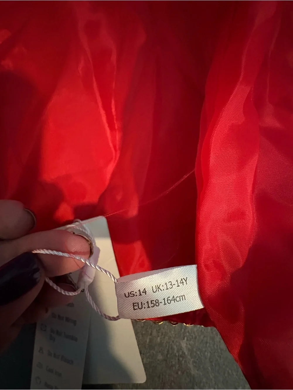 Red Satin Vest with Gold Trim